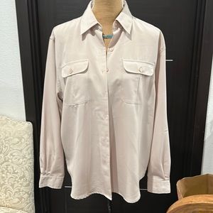 Long sleeve blouse Beige. Large